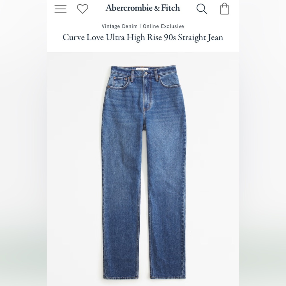 Abercrombie & Fitch 90’s Straight Ultra High Rise Curve Love Jeans